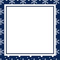 Cartoon vector frame snowflakes for blank, price social media post or mock up , New Year or Christmas party